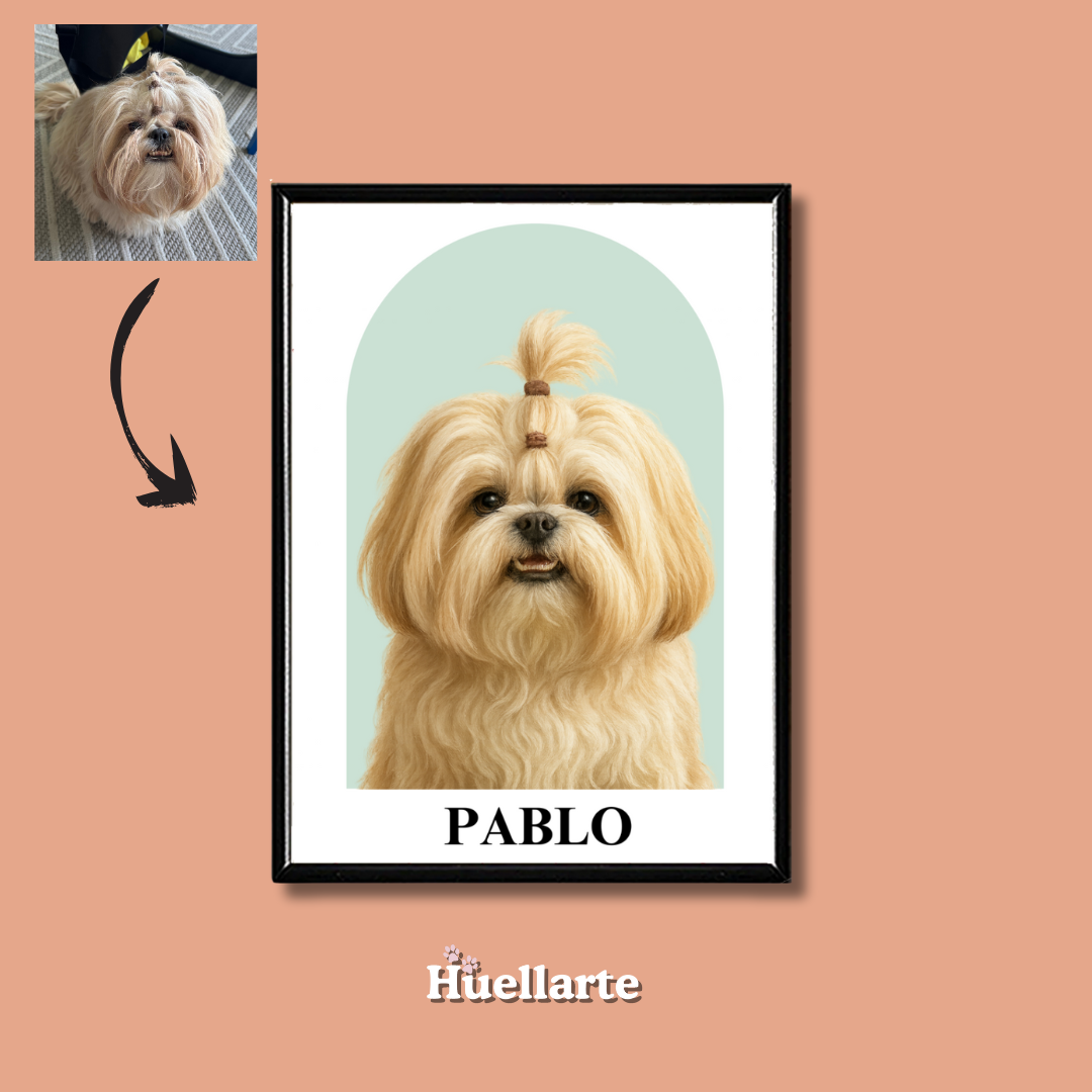 Retrato de Mascota Realistico con Arco