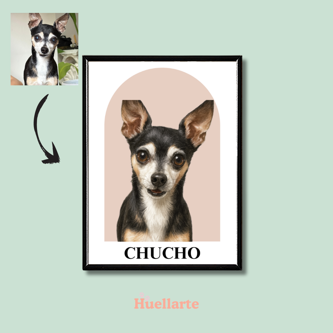 Retrato de Mascota Realistico con Arco
