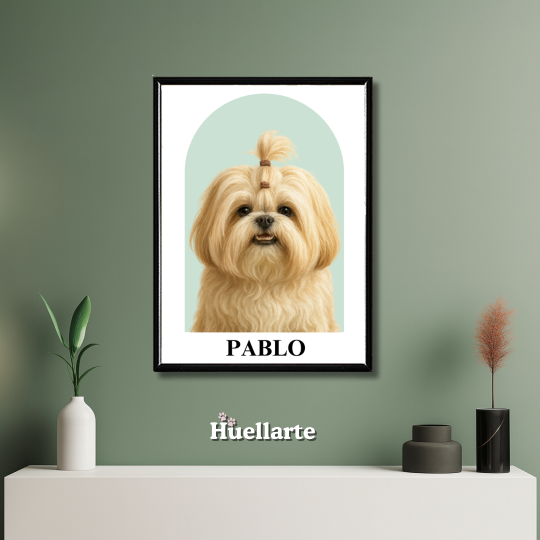 Retrato de Mascota Realistico con Arco
