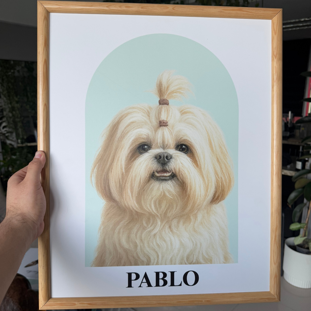 Retrato de Mascota Realistico con Arco
