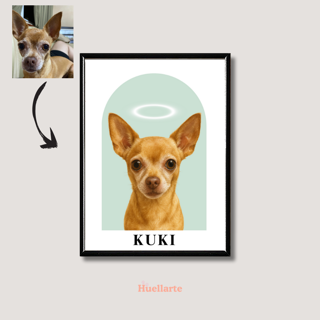 Retrato de Mascota Realistico con Arco